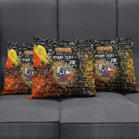 Personalized Texas State Pride Pillow Cover Urban Graffiti Style - Longhorn Skull - Oil Derrick Graphic