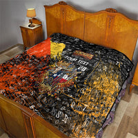 Personalized Texas State Pride Quilt Urban Graffiti Style - Longhorn Skull - Oil Derrick Graphic
