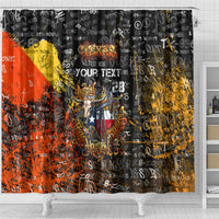 Personalized Texas State Pride Shower Curtain Urban Graffiti Style - Longhorn Skull - Oil Derrick Graphic