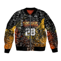 Personalized Texas State Pride Sleeve Zip Bomber Jacket Urban Graffiti Style - Longhorn Skull - Oil Derrick Graphic
