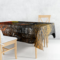 Personalized Texas State Pride Tablecloth Urban Graffiti Style - Longhorn Skull - Oil Derrick Graphic