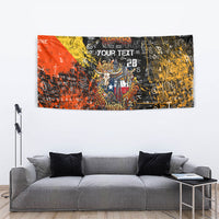 Personalized Texas State Pride Tapestry Urban Graffiti Style - Longhorn Skull - Oil Derrick Graphic