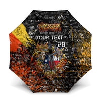 Personalized Texas State Pride Umbrella Urban Graffiti Style - Longhorn Skull - Oil Derrick Graphic