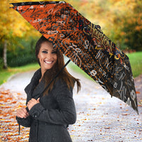 Personalized Texas State Pride Umbrella Urban Graffiti Style - Longhorn Skull - Oil Derrick Graphic