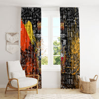 Personalized Texas State Pride Window Curtain Urban Graffiti Style - Longhorn Skull - Oil Derrick Graphic