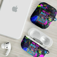 Personalized New Jersey Graffiti Mascot AirPods Case Urban Street Art - Vibrant Neon Spray Paint Aesthetic