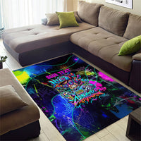 Personalized New Jersey Graffiti Mascot Area Rug Urban Street Art - Vibrant Neon Spray Paint Aesthetic