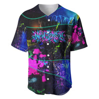 Personalized New Jersey Graffiti Mascot Baseball Jersey Urban Street Art - Vibrant Neon Spray Paint Aesthetic