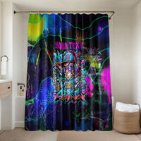Personalized New Jersey Graffiti Mascot Bathroom Set Urban Street Art - Vibrant Neon Spray Paint Aesthetic