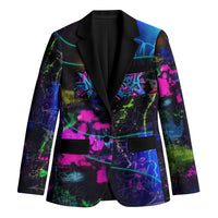 Personalized New Jersey Graffiti Mascot Blazer Urban Street Art - Vibrant Neon Spray Paint Aesthetic