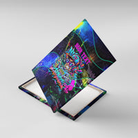 Personalized New Jersey Graffiti Mascot Canvas Wall Art Urban Street Art - Vibrant Neon Spray Paint Aesthetic