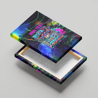 Personalized New Jersey Graffiti Mascot Canvas Wall Art Urban Street Art - Vibrant Neon Spray Paint Aesthetic