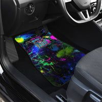 Personalized New Jersey Graffiti Mascot Car Mats Urban Street Art - Vibrant Neon Spray Paint Aesthetic