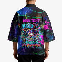 Personalized New Jersey Graffiti Mascot Kimono Urban Street Art - Vibrant Neon Spray Paint Aesthetic