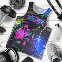 Personalized New Jersey Graffiti Mascot Men Tank Top Urban Street Art - Vibrant Neon Spray Paint Aesthetic