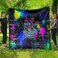 Personalized New Jersey Graffiti Mascot Quilt Urban Street Art - Vibrant Neon Spray Paint Aesthetic