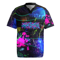 Personalized New Jersey Graffiti Mascot Rugby Jersey Urban Street Art - Vibrant Neon Spray Paint Aesthetic