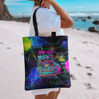 Personalized New Jersey Graffiti Mascot Tote Bag Urban Street Art - Vibrant Neon Spray Paint Aesthetic