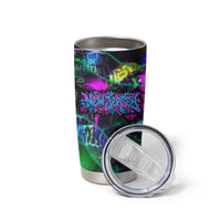 Personalized New Jersey Graffiti Mascot Tumbler Cup Urban Street Art - Vibrant Neon Spray Paint Aesthetic