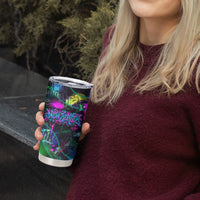 Personalized New Jersey Graffiti Mascot Tumbler Cup Urban Street Art - Vibrant Neon Spray Paint Aesthetic