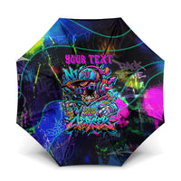 Personalized New Jersey Graffiti Mascot Umbrella Urban Street Art - Vibrant Neon Spray Paint Aesthetic