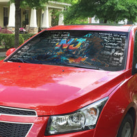 Personalized New Jersey Liberty Bell Graffiti Auto Sun Shade Urban Street Art - Hand Drawn City Tagging