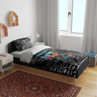 Personalized New Jersey Liberty Bell Graffiti Bedding Set Urban Street Art - Hand Drawn City Tagging