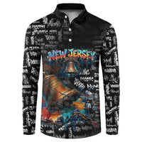 Personalized New Jersey Liberty Bell Graffiti Button Sweatshirt Urban Street Art - Hand Drawn City Tagging