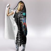 Personalized New Jersey Liberty Bell Graffiti Hooded Blanket Urban Street Art - Hand Drawn City Tagging