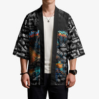 Personalized New Jersey Liberty Bell Graffiti Kimono Urban Street Art - Hand Drawn City Tagging