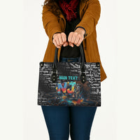 Personalized New Jersey Liberty Bell Graffiti Leather Bag Urban Street Art - Hand Drawn City Tagging