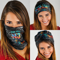 Personalized New Jersey Liberty Bell Graffiti Neck Gaiter Urban Street Art - Hand Drawn City Tagging