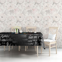 Personalized New Jersey Liberty Bell Graffiti Tablecloth Urban Street Art - Hand Drawn City Tagging