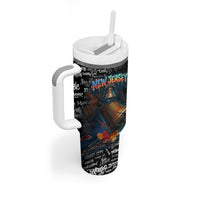 Personalized New Jersey Liberty Bell Graffiti Tumbler With Handle Urban Street Art - Hand Drawn City Tagging
