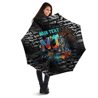 Personalized New Jersey Liberty Bell Graffiti Umbrella Urban Street Art - Hand Drawn City Tagging