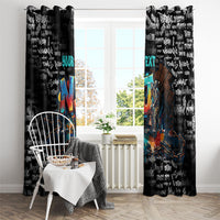Personalized New Jersey Liberty Bell Graffiti Window Curtain Urban Street Art - Hand Drawn City Tagging