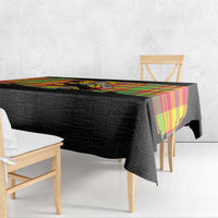 Saint Lucia Parrot Tablecloth with Madras Pattern and Cultural Black Motif Design - Wonder Print Shop