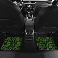 Saint Lucia Parrot Car Mats with Tropical Palm Leaf and Flag Color Wave Design - Wonder Print Shop
