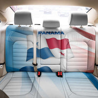 Panama Waving Flag Design Back Car Seat Cover with Red Blue Stars and National Color Pattern - Wonder Print Shop