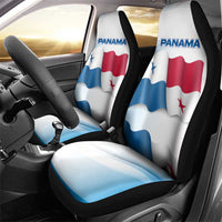 Panama Waving Flag Design Car Seat Cover with Red Blue Stars and National Color Pattern - Wonder Print Shop