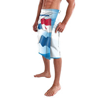 Panama Waving Flag Design Lavalava with Red Blue Stars and National Color Pattern - Wonder Print Shop