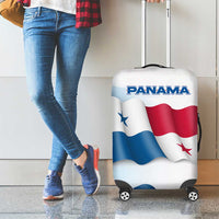 Panama Waving Flag Design Luggage Cover with Red Blue Stars and National Color Pattern - Wonder Print Shop