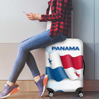 Panama Waving Flag Design Luggage Cover with Red Blue Stars and National Color Pattern - Wonder Print Shop