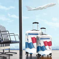 Panama Waving Flag Design Luggage Cover with Red Blue Stars and National Color Pattern - Wonder Print Shop