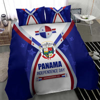 Panama Independence Day Bedding Set with National Coat of Arms and Red Blue Star Design - Wonder Print Shop