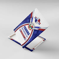 Panama Independence Day Canvas Wall Art with National Coat of Arms and Red Blue Star Design - Wonder Print Shop