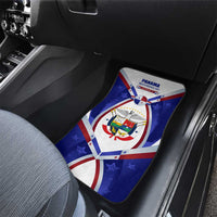 Panama Independence Day Car Mats with National Coat of Arms and Red Blue Star Design - Wonder Print Shop