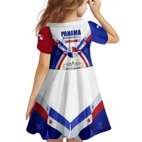 Panama Independence Day Family Matching Off Shoulder Short Dress and Hawaiian Shirt with National Coat of Arms and Red Blue Star Design - Wonder Print Shop