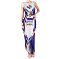 Panama Independence Day Family Matching Tank Maxi Dress and Hawaiian Shirt with National Coat of Arms and Red Blue Star Design - Wonder Print Shop