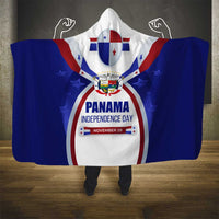 Panama Independence Day Hooded Blanket with National Coat of Arms and Red Blue Star Design - Wonder Print Shop